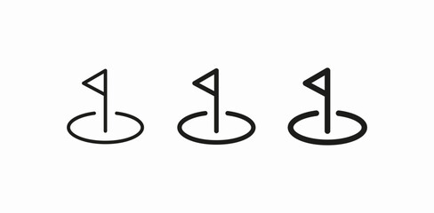 flag in hole icon sign vector