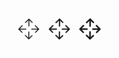 four directional arrows icon sign vector