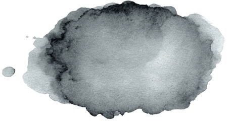Abstract grayscale watercolor stain