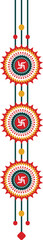Illustration of Swastik Chandmala Festive Hindu Garland For Hindu Festival Decoration