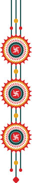 Illustration of Swastik Chandmala Festive Hindu Garland For Hindu Festival Decoration