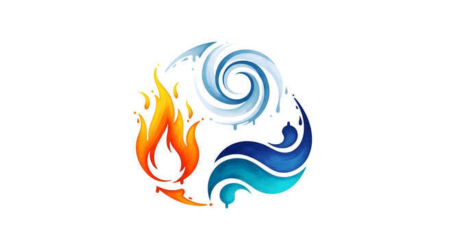 Vata Pitta Kapha Symbols - Ayurvedic Wellness Logo