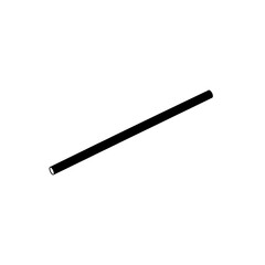 Straw silhouette vector flat design.