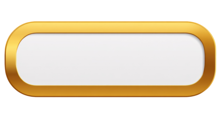 Golden oval frame with blank white center