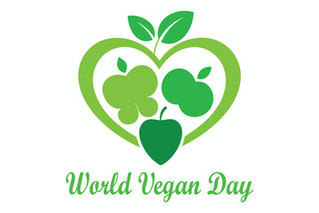 Heart-Shaped Vegan Fruits & Vegetables Vector | Realistic Eco-Friendly Design