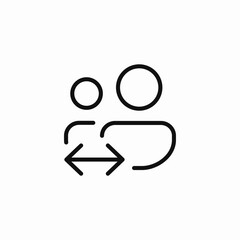 social distance icon icon sign vector