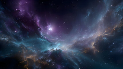 Obraz premium Cosmic Nebula: A Celestial Tapestry
