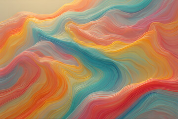 Obraz premium Amber_Fractal_Mountain_Landscape