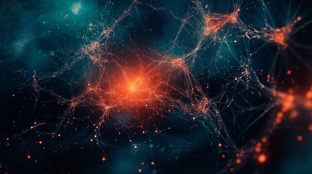 abstract technology background neon connections