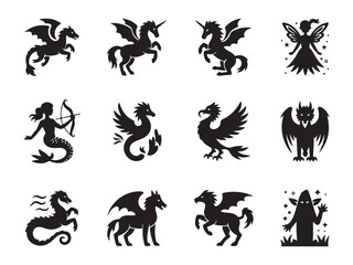 Wild Animal Silhouette Icons Set – Vol.1