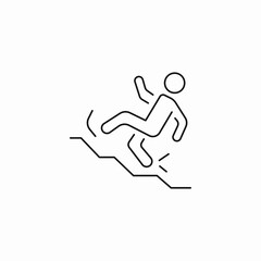 person falling downstairs icon sign vector
