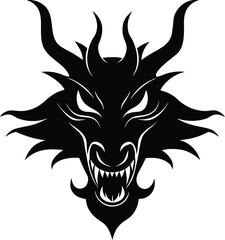 a deep dark stylized silhouette of an eastern drag.eps