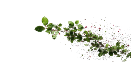 Abstract plant explosion on black