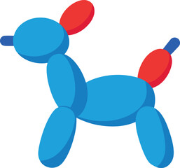 Blue balloon dog vector