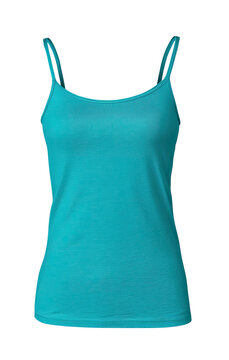 Teal tank top, front view