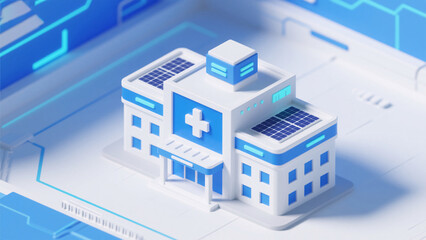 isometric view of a modern building