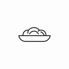 bowl of food icon sign vector