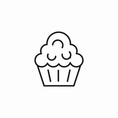 delicious dessert cupcake icon sign vector