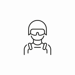 soldier protective gear icon sign vector
