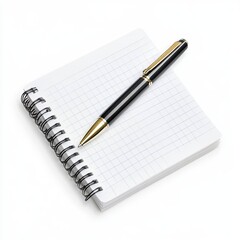 Writing session with notebook and pen home office flat lay minimalist style creative inspiration