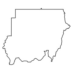 map of sudan line