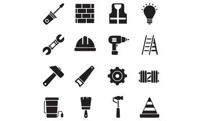 Obraz premium Labor Day Tools Icons, Labor Day Construction Equipment, Labor Day Safety Gear, Labor Day Work Tools, Labor Day Building Materials, Labor Day Hand Tools, Labor Day Power Tools, Labor Day Work Safety