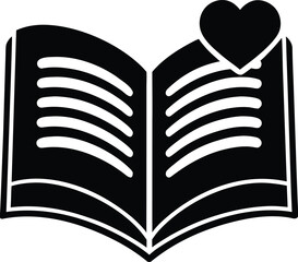 Open Book with Heart Icon