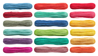 Rows of colorful, textured rectangles