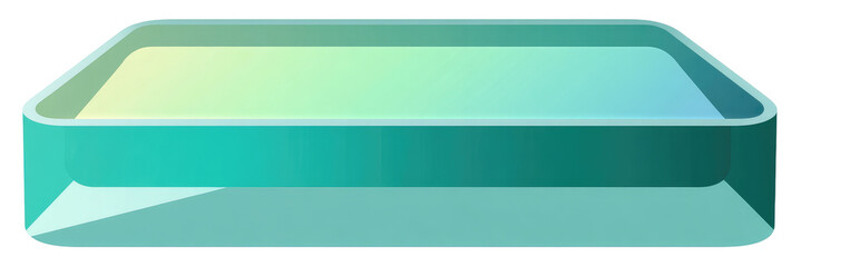 Fototapeta premium Rectangular teal container with gradient