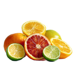 Citrus Fruit isolated on a transparent background.