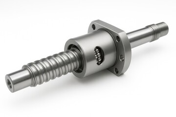 Precision ball screw assembly with bearing block and threaded shaft linear motion