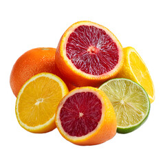 Citrus Fruit isolated on a transparent background.
