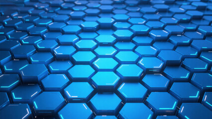 blue hexagon background