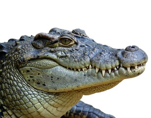 Obraz premium Close-up of a crocodile's head (1)