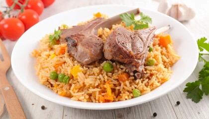 Fototapeta premium Lamb Fried Rice
