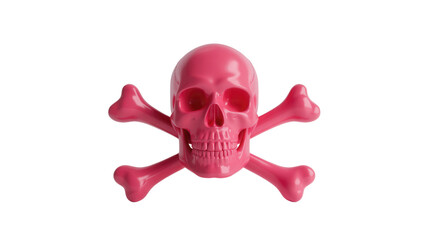 Obraz premium Fun and vibrant pink skull, a unique pop art statement for edgy designs and creative concepts