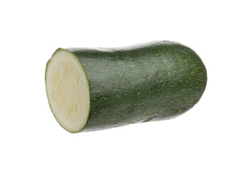 Piece of fresh zucchini isolated on white