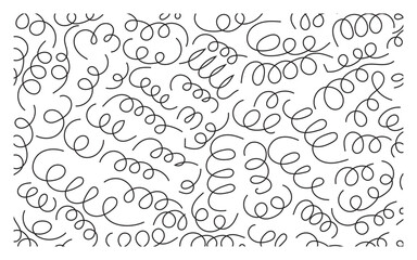 Abstract squiggles on a white canvas