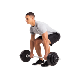 Man performing a deadlift exercise