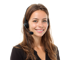 Smiling Customer Service Representative with Headset