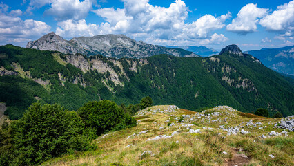 Summer landscape of the Accursed Mountains, Prokletije Mountains, Montenegro.