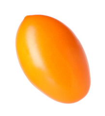 One ripe yellow tomato isolated on white