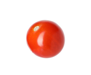 One ripe red tomato isolated on white