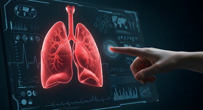 Lungs Examined on High-Tech Medical Interface