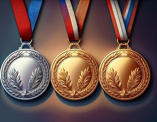 gold silver bronze medals