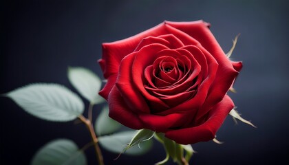 beautiful single red rose