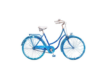 Obraz premium A stylized illustration of a light-blue bicycle