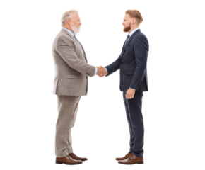 Business partners shaking hands in agreement