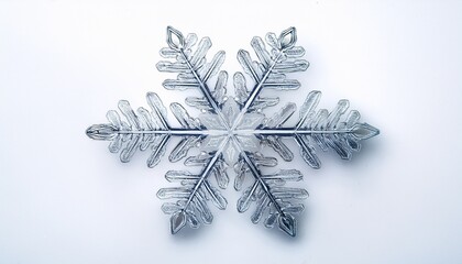 a snow flake on white background