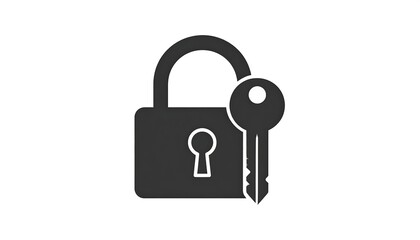 Simple lock and key graphic